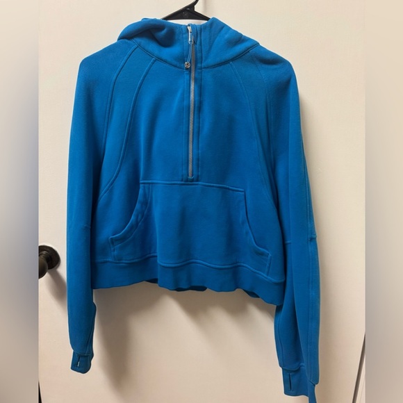 LULULEMON HALF ZIP SCUBA OVERSIZE M/L POOLSIDE - Picture 1 of 6
